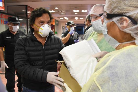 Sáenz supervisó el funcionamiento del protocolo de seguridad sanitaria en el Aeropuerto