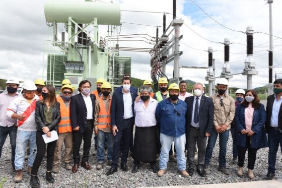 El gobernador Gustavo Sáenz y el ministro del Interior Eduardo de Pedro inauguraron la Estación Transformadora San Agustín.