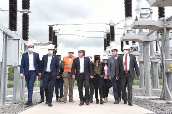 El gobernador Gustavo Sáenz y el ministro del Interior Eduardo de Pedro inauguraron la Estación Transformadora San Agustín.