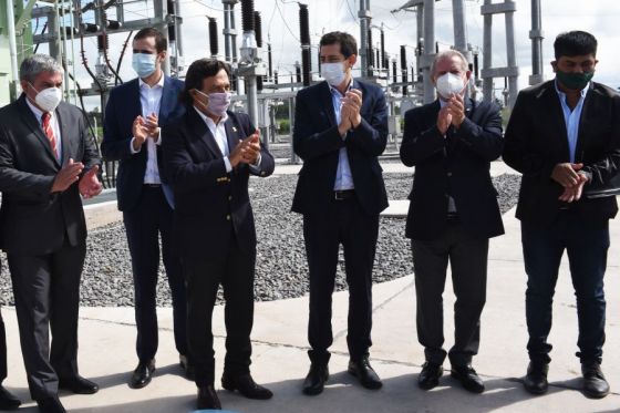 El gobernador Gustavo Sáenz y el ministro del Interior Eduardo de Pedro inauguraron la Estación Transformadora San Agustín.