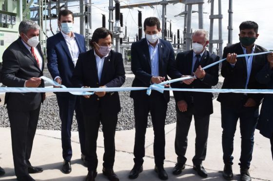 El gobernador Gustavo Sáenz y el ministro del Interior Eduardo de Pedro inauguraron la Estación Transformadora San Agustín.