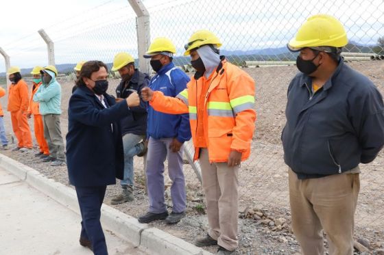 El gobernador Gustavo Sáenz y los ministros del Interior Eduardo de Pedro y de Obras Públicas Gabriel Katopodis inauguraron la primera etapa de la nueva planta potabilizadora en el dique Campo Alegre y Acueducto Norte