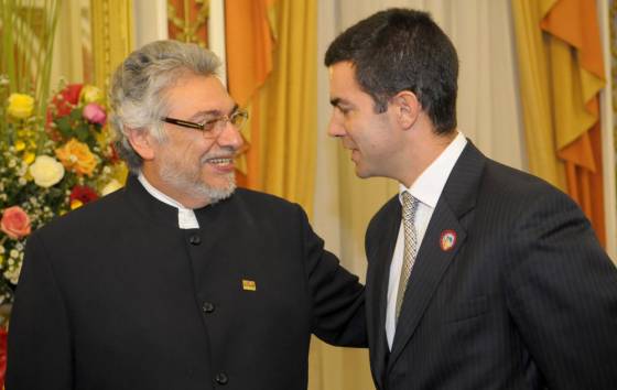 Gobernador con presidente del Paraguay