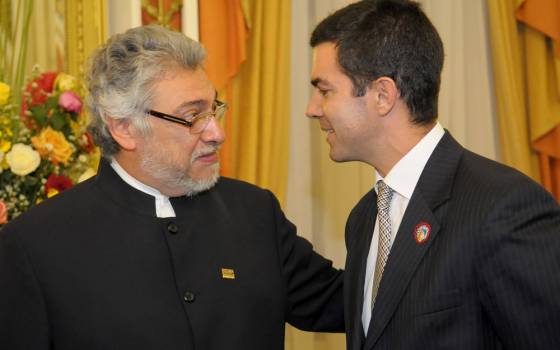 Gobernador con presidente del Paraguay