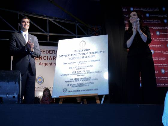 Inauguración cárcel de Güemes