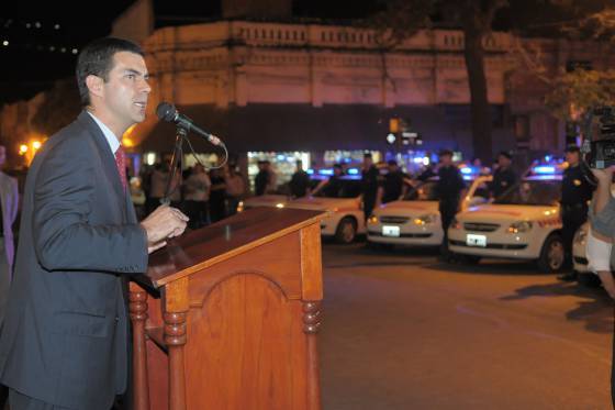 El gobernador Juan Manuel Urtubey presidió el acto de entrega de 70 vehículos a la Policía de la Provincia.