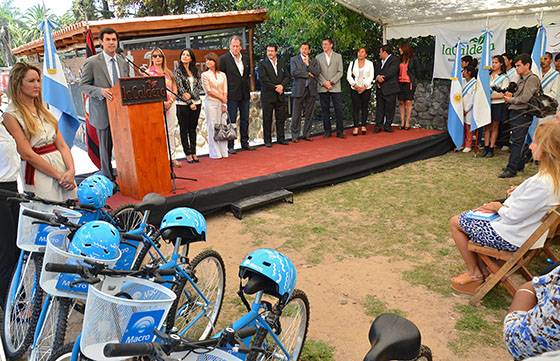 El gobernador Urtubey puso en marcha en La Caldera el programa “Eco Bici”