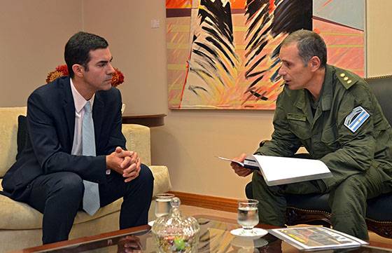 El Gobernador recibió al jefe de la Agrupación VII de Gendarmería Nacional