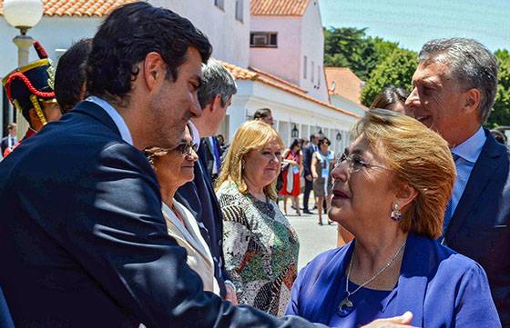 Urtubey participó del almuerzo oficial con los presidentes Macri y Bachelet