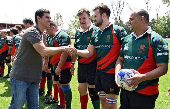 Urtubey saludó a los equipos de rugby de los Parlamentos de Argentina y Gran Bretaña