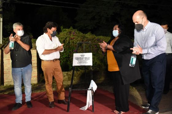 El gobernador Sáenz inauguró la nueva iluminación en la RP11, tramo Campo Santo-Betania