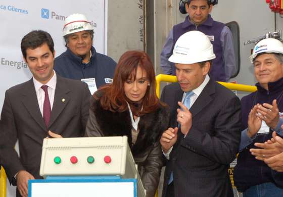 La Presidenta puso en marcha la nueva turbina eléctrica en Güemes 