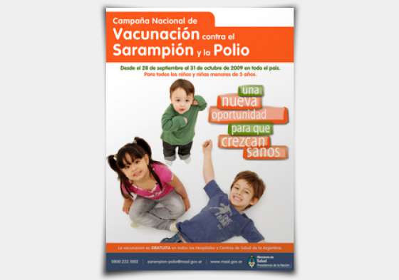 Campaña de vacunación contra el Sarampión y  la Poliomielitis