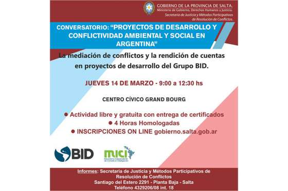 Taller interactivo de mediación de conflictos ambientales y sociales