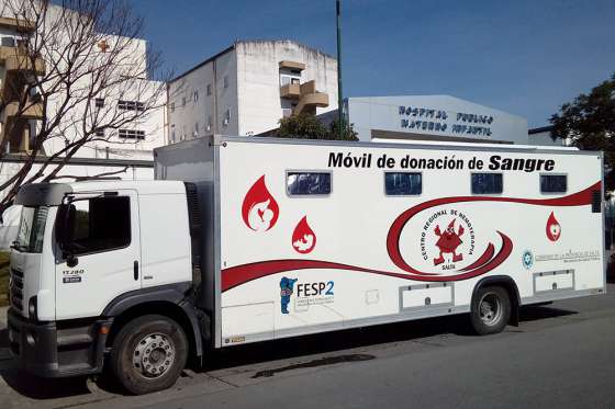 Hoy la colecta de sangre y promoción de donación habitual se hace en el Materno Infantil