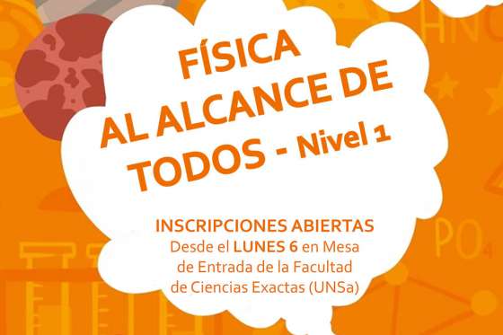 Inscripciones abiertas para el taller “Física al alcance de todos”