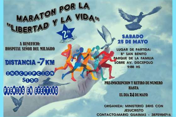 Organizan carrera a beneficio de pacientes del hospital Señor del Milagro