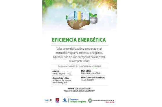 En junio se realizará un taller sobre eficiencia energética