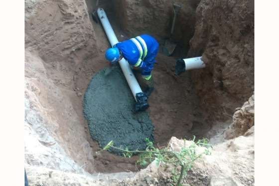 40 familias de Aguas Blancas tendrán por primera vez el servicio cloacal