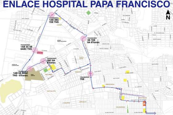 SAETA habilita el servicio de enlace al hospital Papa Francisco