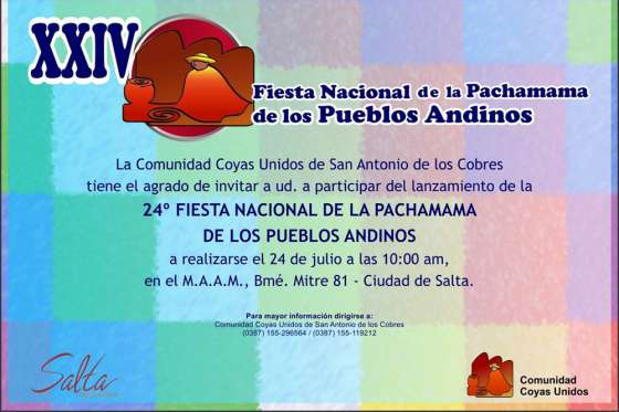 Lanzan hoy la Fiesta Nacional de la Pachamama de los Pueblos Andinos