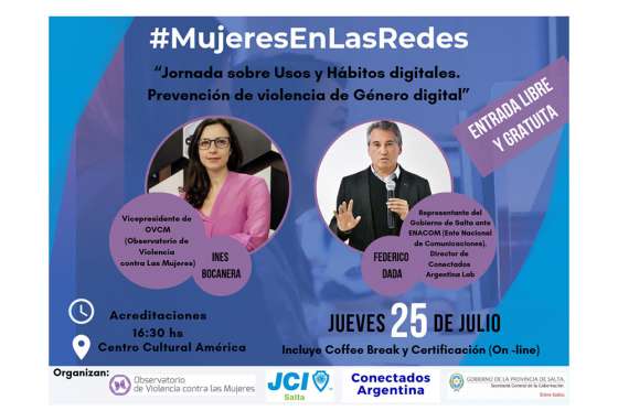 Se realizará la jornada #MujeresEnLasRedes sobre usos digitales seguros para prevenir la violencia de género