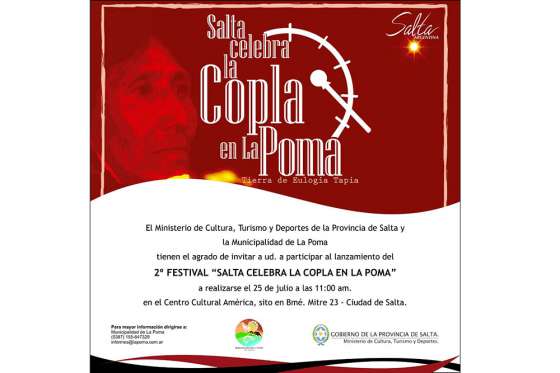 Hoy se realizará el lanzamiento de Salta Celebra la Copla en La Poma