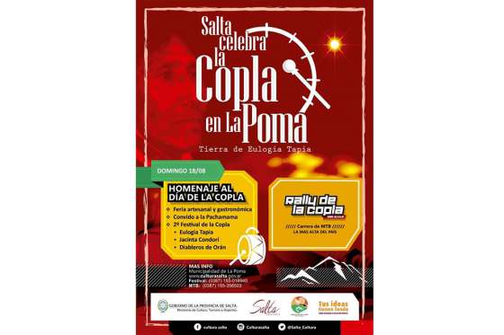 Se realizará hoy el festival “Salta Celebra la Copla en La Poma”