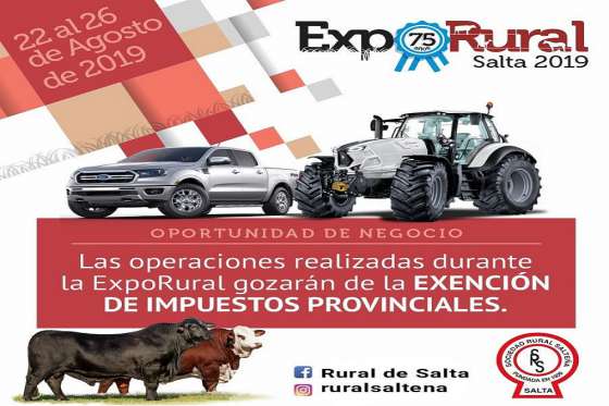 La Provincia eximirá de impuestos a las compras y ventas en la Expo rural 2019