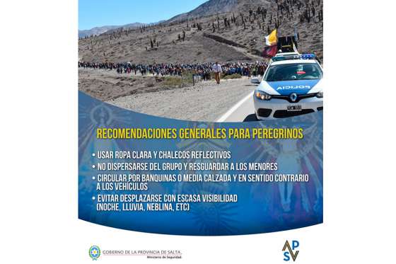 Seguridad recomienda medidas de prevención a los peregrinos del Milagro