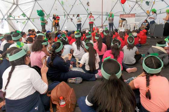 Niños celebraron el día del Árbol en el Parque del Bicentenario