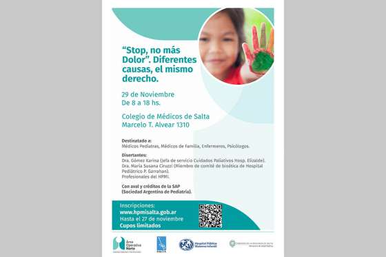 En noviembre se realizará un curso gratuito sobre dolor en pediatría