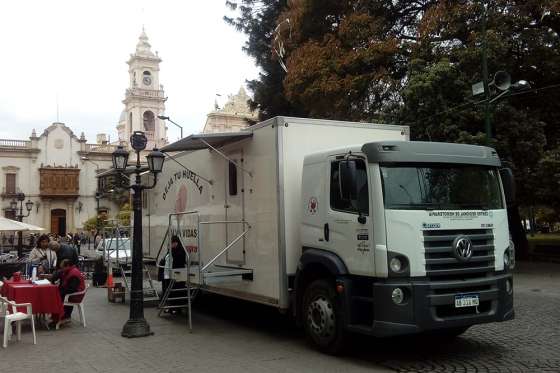 El Centro Regional de Hemoterapia colecta hoy sangre en plaza 9 de Julio