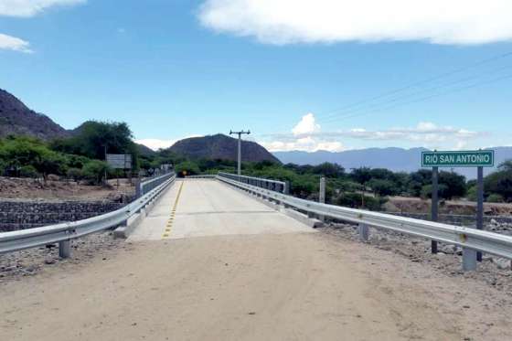 Se inaugura hoy un nuevo puente vial en Animaná