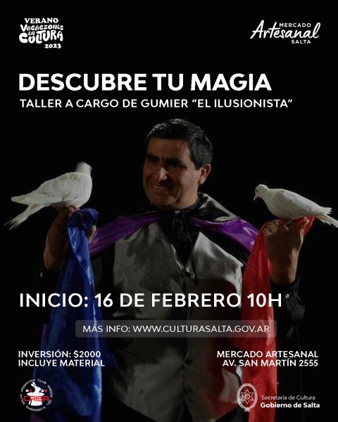 Taller de magia en el Mercado Artesanal de Salta