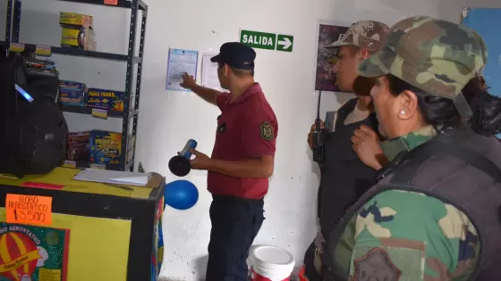 Intensos controles e infracciones labradas por venta ilegal de pirotecnia en la provincia