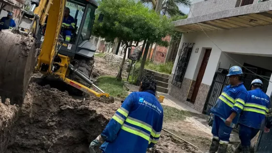 Aguas del Norte completó los trabajos de reparación de cañería en Villa Juanita