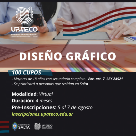 La UpaTecO abre las preinscripciones para capacitaciones en Robótica, Diseño Gráfico y Emprendedurismo