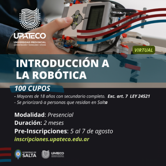 La UpaTecO abre las preinscripciones para capacitaciones en Robótica, Diseño Gráfico y Emprendedurismo