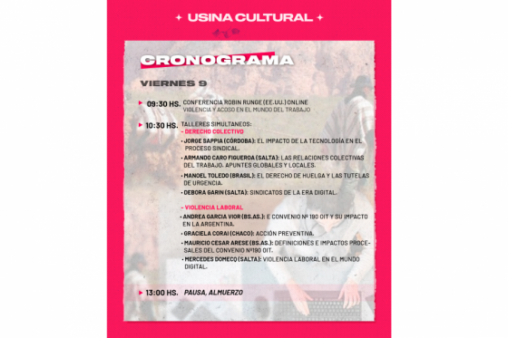 Inicia hoy el Congreso Nacional e Internacional de Derecho en la Usina Cultural