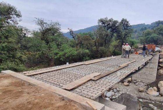 Avanza la construcción de cuatro puentes vehiculares en la ruta provincial 7