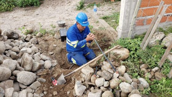 Aguas del Norte trabajó en la conexión del servicio en Cafayate.