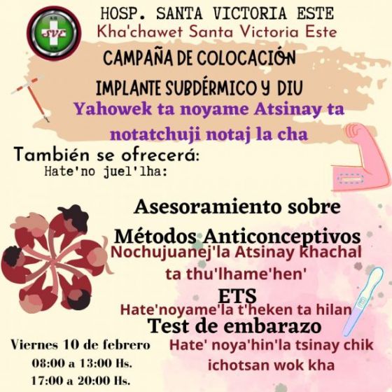 En Santa Victoria Este se realizó una jornada de salud sexual y planificación familiar