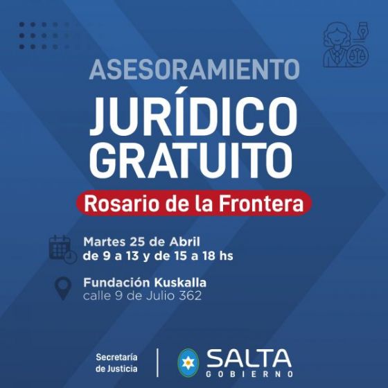 La Justicia Junto a vos estará en Rosario de la Frontera y Chicoana