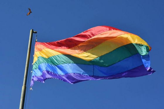 Izaron la bandera del Orgullo en el Centro Cívico Grand Bourg