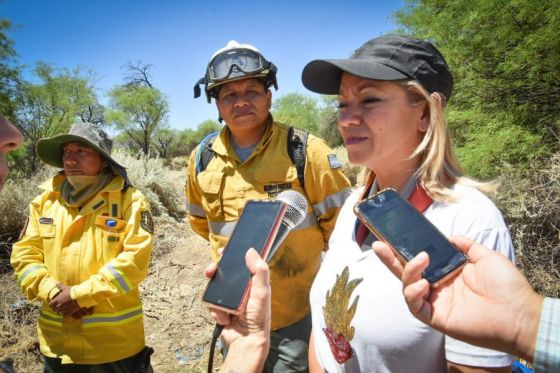 Operativo importante para combatir el incendio en Cafayate.