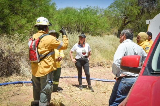 Operativo incendio en Cafayate.