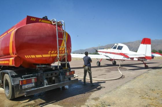 Operativo incendio en Cafayate.