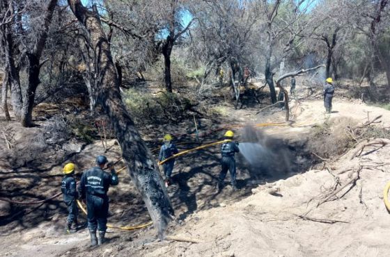 Continúan las tareas de control del fuego en Cafayate