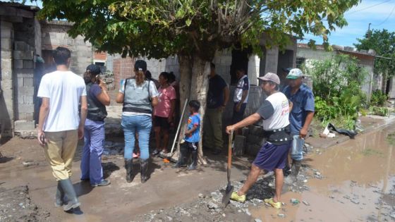 Cerrillos: el Gobierno brindó asistencia social tras las intensas lluvias